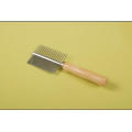 Wooden Handle with Steel Comb for Pet Grooming